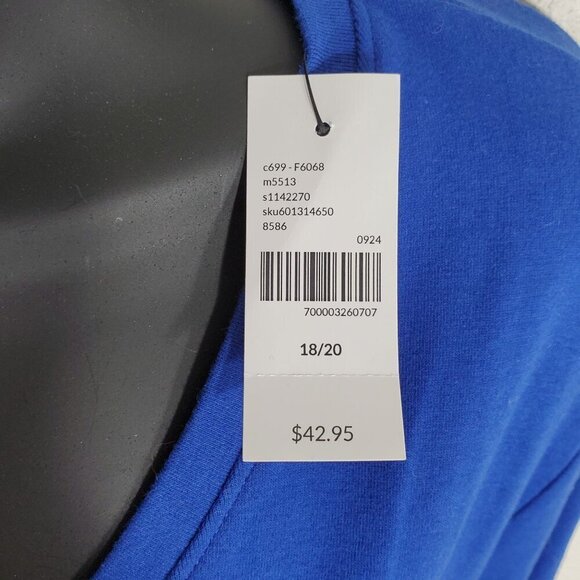 Lane Bryant Womens Blue Long Sleeve V-Neck Tunic Top Size 18/20 NWT - Picture 6 of 11